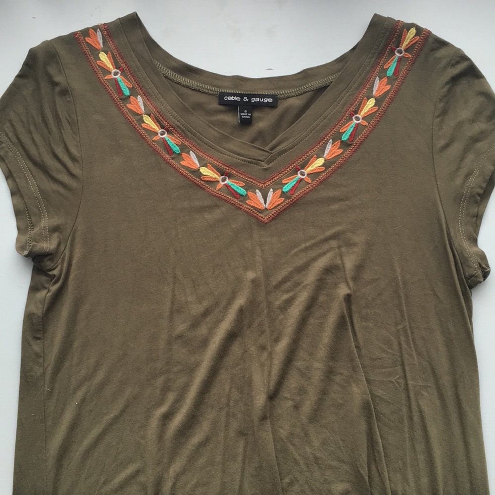 Navy green shirt